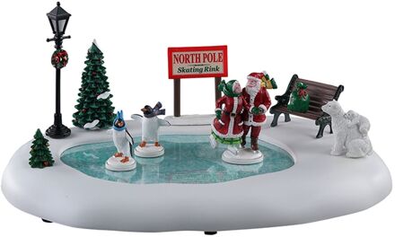 Lemax 'North Pole Skating Rink' - Figuur met animatie Multicolor