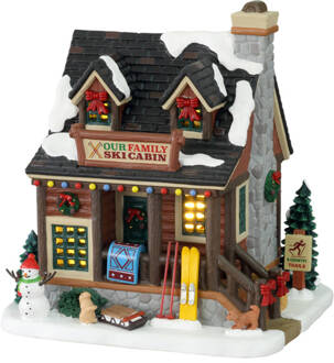 Lemax 'Our Family Ski Cabin' - Verlicht gebouw - Exclusief adapter Multicolor