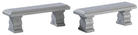 Lemax Plaza Bench Set Of 2