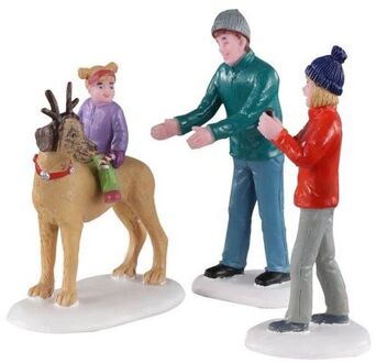 Lemax Rover Plays Rudolph, Set Of 3