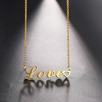 Lemegeton Customized Name Necklace Stainless Steel Necklaces Jewelry Personalized Choker Custom Nameplate Christmas Gift