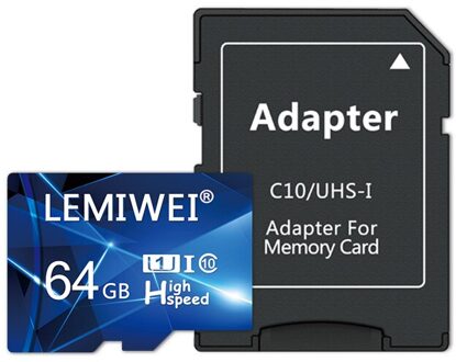 Lemiwei Geheugen-Kaart 64Gb 32Gb Klasse 10 Hoge Snelheid Tf Flash Card 16Gb U1 Blauw Mini tf-kaart Voor Smartphone