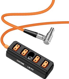 Lemo 2-PIN Male To 4-D-TAP Port Splitter Adapter LM-P4