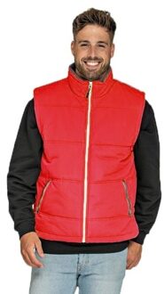 Lemon & Soda Basic bodywarmer rood voor heren - winddichte mouwloze sport vesten 2XL (44/56)