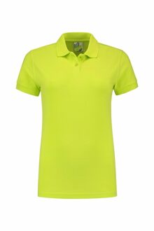 Lemon & Soda Dames basic poloshirt - lemon geel - korte mouw - getailleerd - katoen