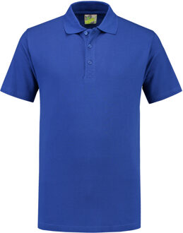 Lemon & Soda Heren basic poloshirt - blauw - korte mouw - katoen
