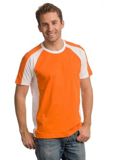 Lemon & Soda Heren supporters t-shirt oranje wit
