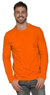 Lemon & Soda Oranje heren shirt lange mouwen