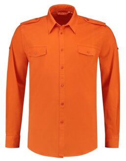 Lemon & Soda Oranje overhemd voor heren 2XL