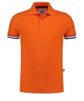 Lemon & Soda Oranje polo shirt Holland voor heren 6XL