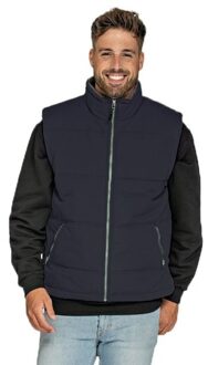 Lemon & Soda Outdoor bodywarmer voor heren - navy - winddicht - mouwloos - sport vest