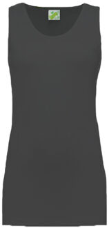 Lemon & Soda Sport singlet voor dames - antraciet - mouwloos shirtje - katoen/elastaan - ademend S (36)