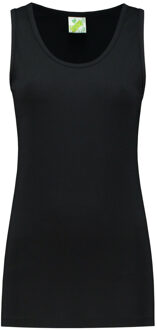 Lemon & Soda Sport singlet voor dames - zwart - mouwloos shirtje - katoen/elastaan - ademend M (38)