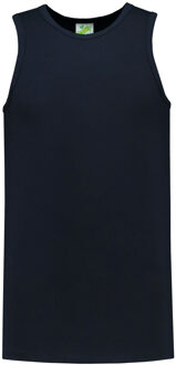 Lemon & Soda Sport singlet voor heren - donkerblauw - mouwloos shirtje - katoen/elastaan - ademend