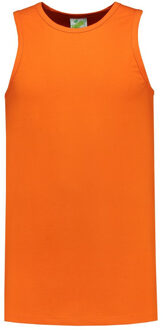 Lemon & Soda Sport singlet voor heren - oranje - mouwloos shirtje - katoen/elastaan - ademend 2XL (56)