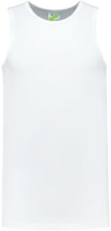 Lemon & Soda Sport singlet voor heren - wit - mouwloos shirtje - katoen/elastaan - ademend 2XL (56)