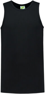 Lemon & Soda Sport singlet voor heren - zwart - mouwloos shirtje - katoen/elastaan - ademend