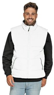 Lemon & Soda Witte bodywarmer voor heren