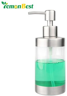 Lemonbest 350 ml/12 oz Zeepdispenser Acryl Handleiding 304 Roestvrij Staal Badkamer Douche Pomp Lotion Dispenser Liquid Fles