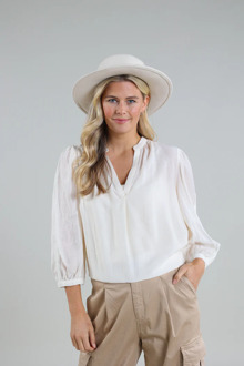 Lena blouse tape offwhite/offwhite Wit - XS
