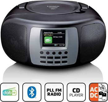 Lenco Draagbare DAB+/FM-radio met Bluetooth® CD-speler en groot LCD-kleurenscherm Zwart - SCD-860BK