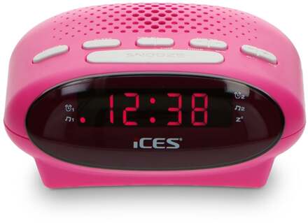Lenco ICR-210 Wekker radio Roze