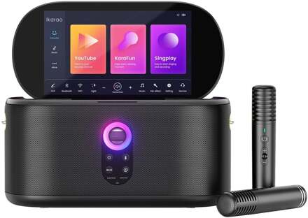 Lenco Ikarao Shell S1 karaoke systeem Bluetooth speaker Zwart
