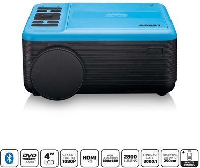Lenco Lcd Projector Met Dvd Speler En Bluetooth Lenco Lpj-500bu Zwart-blauw