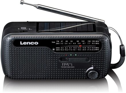 Lenco MCR-113 Noodradio FM radio Zwart