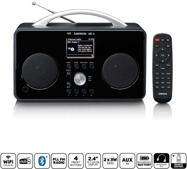 Lenco PIR-645BK Internet radio Zwart