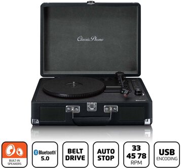 Lenco Retro platenspeler BT USB afspelen/coderen Aux - TT-115BK