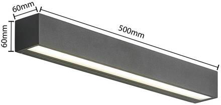 Lengo LED wandlamp CCT 50cm 2-lamp grafiet