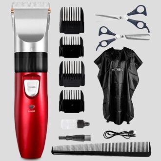 Lengte Aangepast Professionele Snijden Clipper Haar Maaier Trimmer Usb Oplaadbare Baard Scheerapparaat Kapsel Machine Kapsel rood-reeks