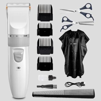 Lengte Aangepast Professionele Snijden Clipper Haar Maaier Trimmer Usb Oplaadbare Baard Scheerapparaat Kapsel Machine Kapsel wit-reeks