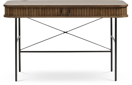 Lenn houten bureau gerookt eiken - 120 x 60 cm Bruin