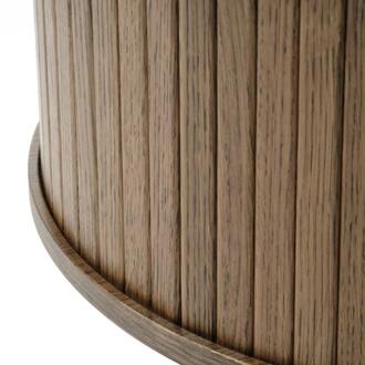 Lenn houten salontafel gerookt eiken - Ø90 cm Bruin