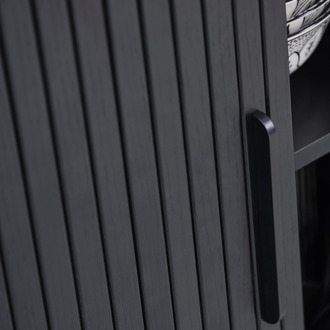 Lenn houten tv meubel zwart eiken - 180 x 40 cm