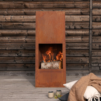 Lennart metalen vuurkorf roestbruin - 50 x 120 cm Oranje