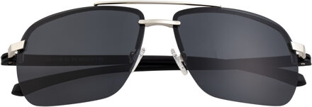 Lennox gepolariseerde zonnebril Zwart en zilver - One Size