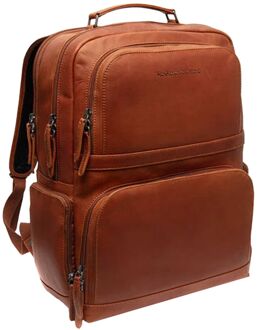 Lennox laptop laptop rugzak cognac - H 42 x B 31 x D 13 cm