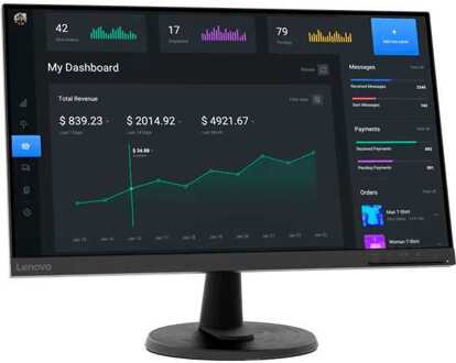 Lenovo D24-40 Monitor Zwart
