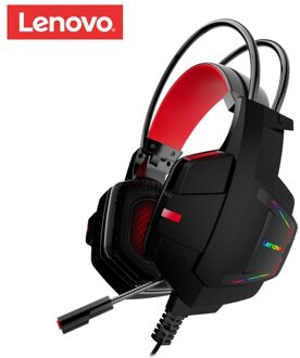 Lenovo HU85 Game Hoofdtelefoon Wired Stereo Sound Noise Cancelling Headset Met Verstelbare Microfoon Voor Pc Laptop Computer