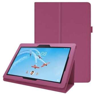 Lenovo Tab E10 Bookcase Paars met Standaard