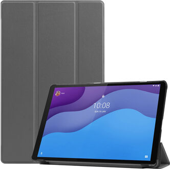 Lenovo Tab M10 HD hoes - Lenovo M10 HD hoes - hoes Lenovo Tab M10 HD - Kunstleer - Grijs - iMoshion Trifold Bookcase