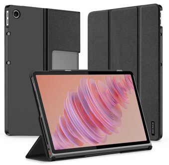 Lenovo Tab Plus Dux Ducis Domo Tri-Fold Smart Folio Hoesje - Zwart