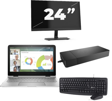 Lenovo ThinkBook 13s G2 - Intel Core i5-11e Generatie - 13 inch - 8GB RAM - 256GB SSD - Windows 11 Home + 1x 24 inch Monitor