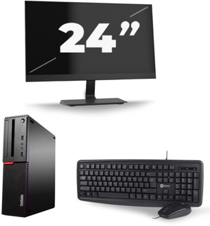 Lenovo ThinkCentre M700 SFF - Intel Core i5-6e Generatie - 8GB RAM - 256GB SSD - Windows 11 + 1x 24 inch Monitor