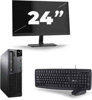 Lenovo ThinkCentre M92P SFF - Intel Core i5-3e Generatie - 8GB RAM - 256GB SSD - Windows 10 + 1x 24 inch Monitor