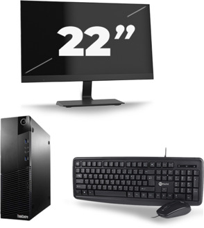 Lenovo ThinkCentre M93p USFF - Intel Core i5-4e Generatie - 8GB RAM - 256GB SSD - Windows 10 + 1x 22 inch Monitor