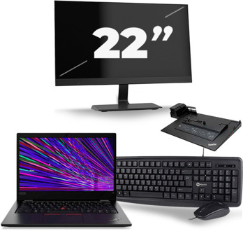 Lenovo ThinkPad L13 - Intel Core i3-10e Generatie - 13 inch - 8GB RAM - 256GB SSD - Windows 11 Home + 1x 22 inch Monitor